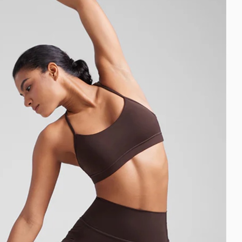 CRZ YOGA workout sports bra in brown
